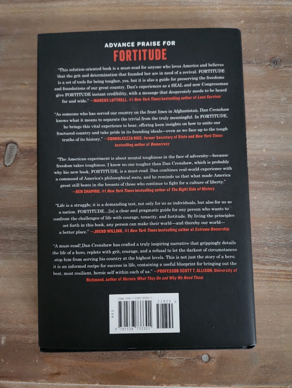 Signed Dan Crenshaw Fortitude Hardcover Book COA Navy SEAL First Edition - Picture 2 of 10
